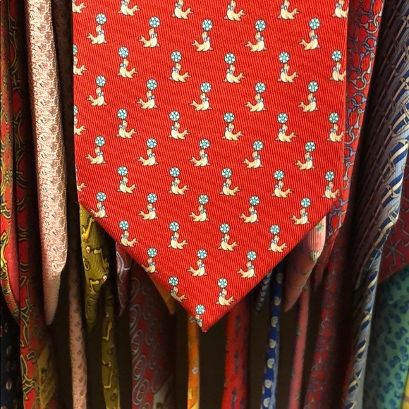 Salvatore Ferragamo tie - red, white, and blue - Picture 4 of 7